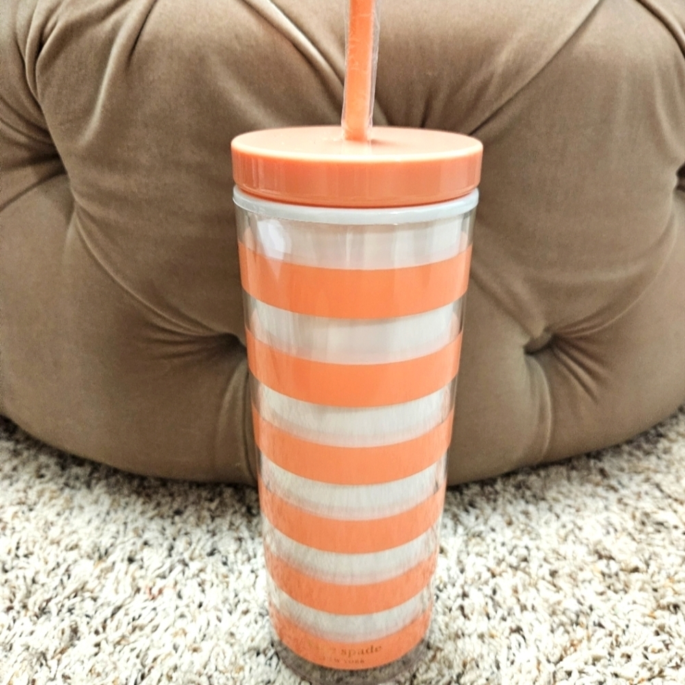 Kate Spade Striped Tumbler NWT
